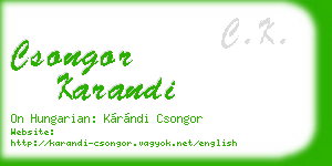 csongor karandi business card